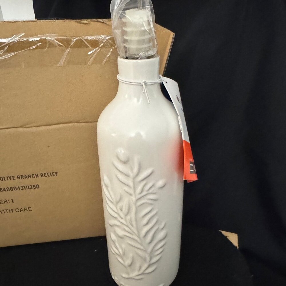 Le Cruset Olive Branch Collection Oil Cruet in White - Picture 2 of 3